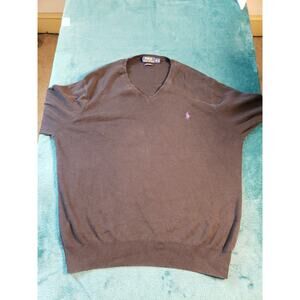 Polo Ralph Lauren Sweater Mens Extra Large Black Long Sleeve Pima Cotton Logo